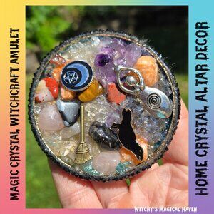 Magic Witchcraft Crystal Charm Altar Amulet Wall Decor